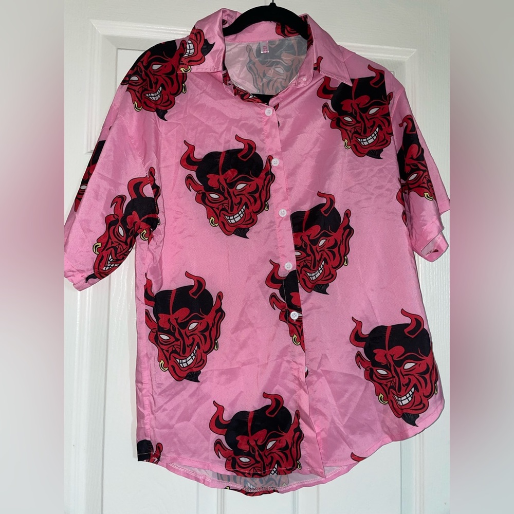 Devil/Diablo Button Up Hawaiian Shirt